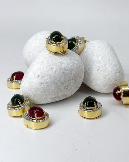 Oval Halo Detachable Shirt Buttons Covers