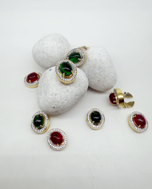 Oval Halo Detachable Shirt Buttons Covers