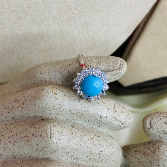 Firoza Blue Adjustable Cocktail Ring