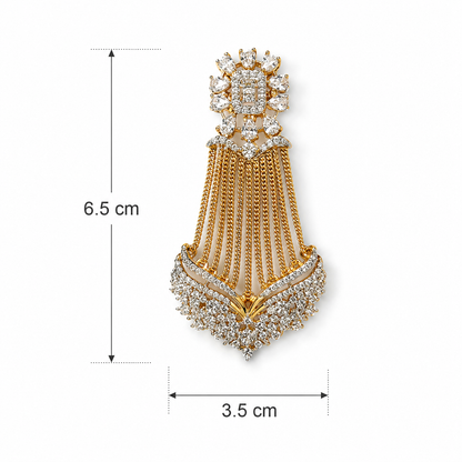 Modern Gold Plated Disc Bar Party Statement Earrings