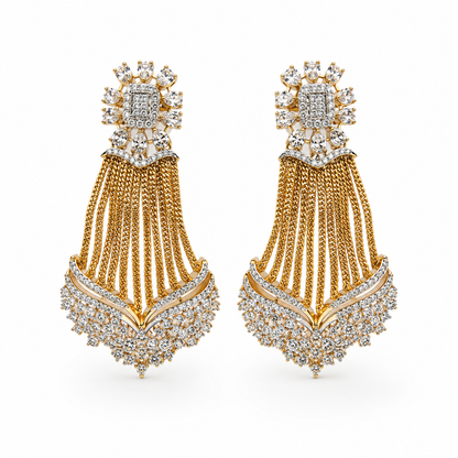 Modern Gold Plated Disc Bar Party Statement Earrings