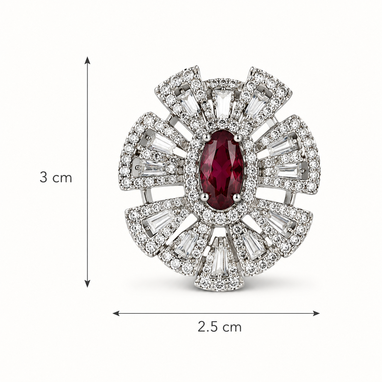 Dark Pink Cocktail Studs