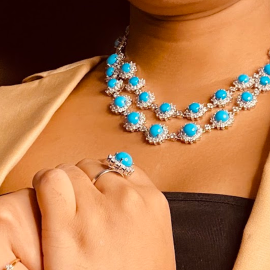 Firoza Blue Cocktail Ring