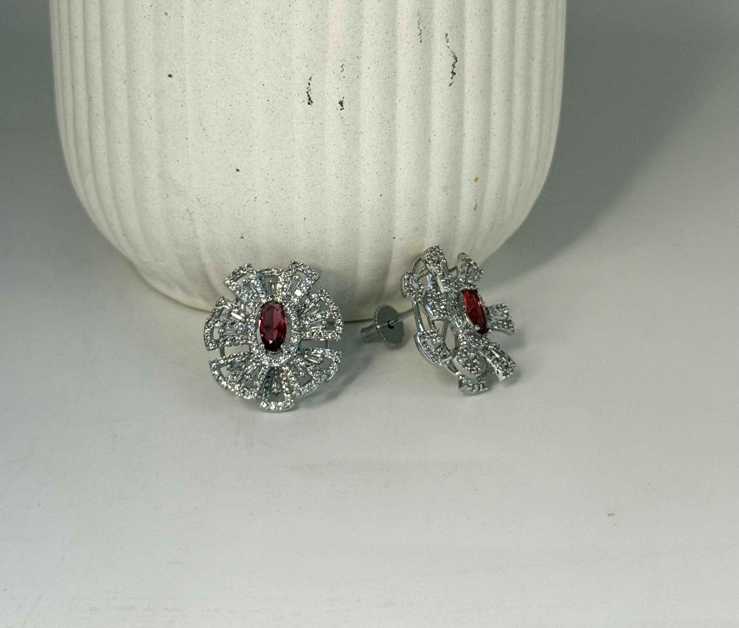 Dark Pink Cocktail Studs