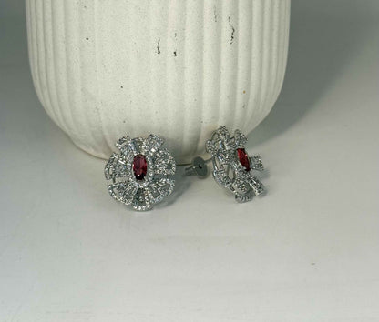 Dark Pink Cocktail Studs