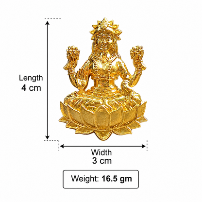 22KT Gold-Plated Lakshmi Temple Statement Ring