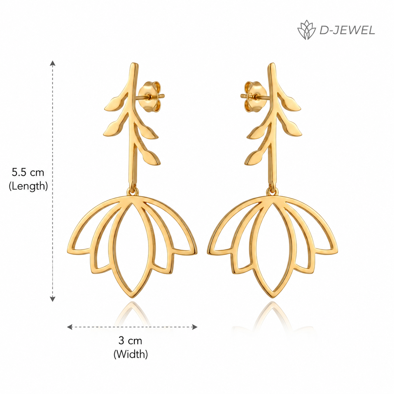 Lotus Bloom Dangle Earrings