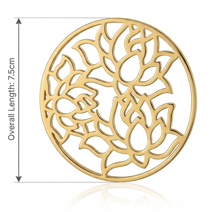Lotus Cutwork Stud Earrings