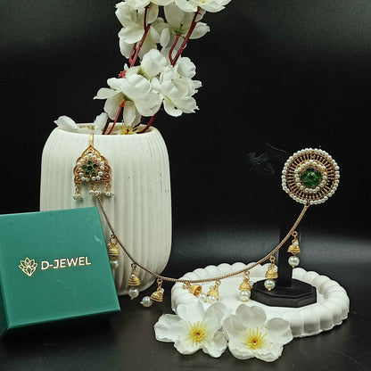 Traditional Pearl Chain Earrings with Taana