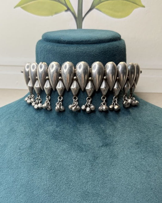 Champakali Oxidised Ghungroo Choker