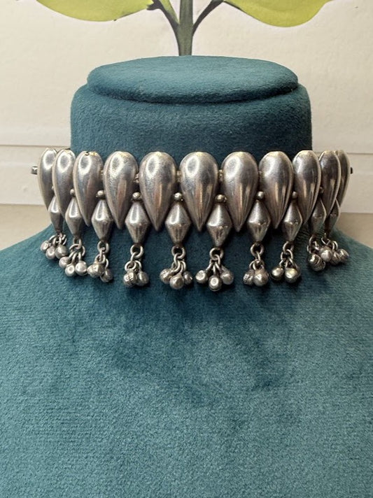 Champakali Oxidised Ghungroo Choker