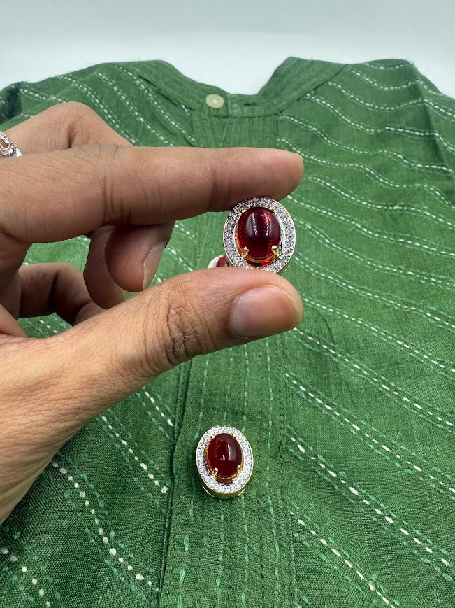 Oval Halo Detachable Shirt Buttons Covers