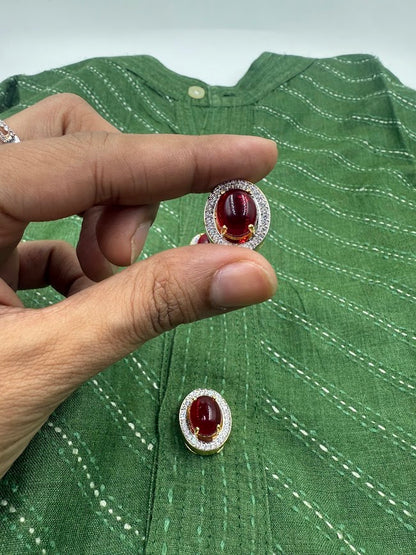 Oval Halo Detachable Shirt Buttons Covers