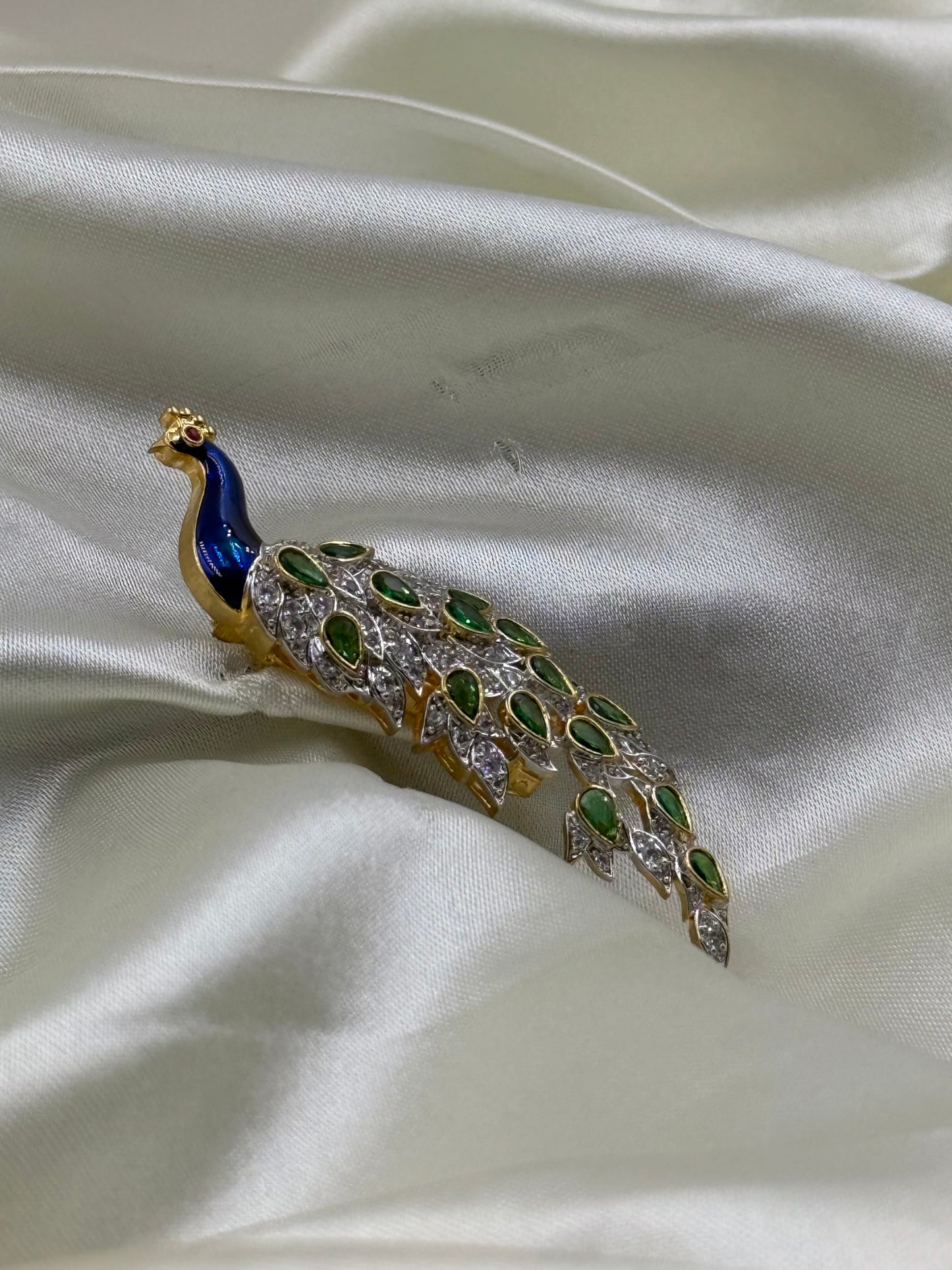 Majestic Peacock Statement Brooch for Men