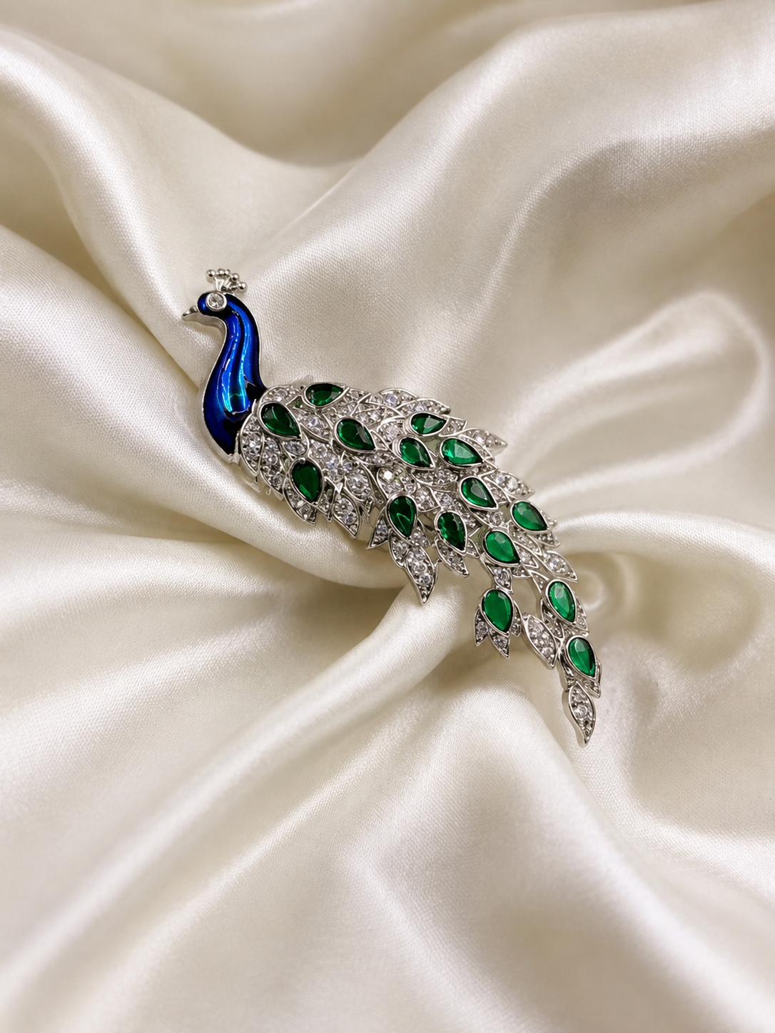 Majestic Peacock Statement Brooch for Men