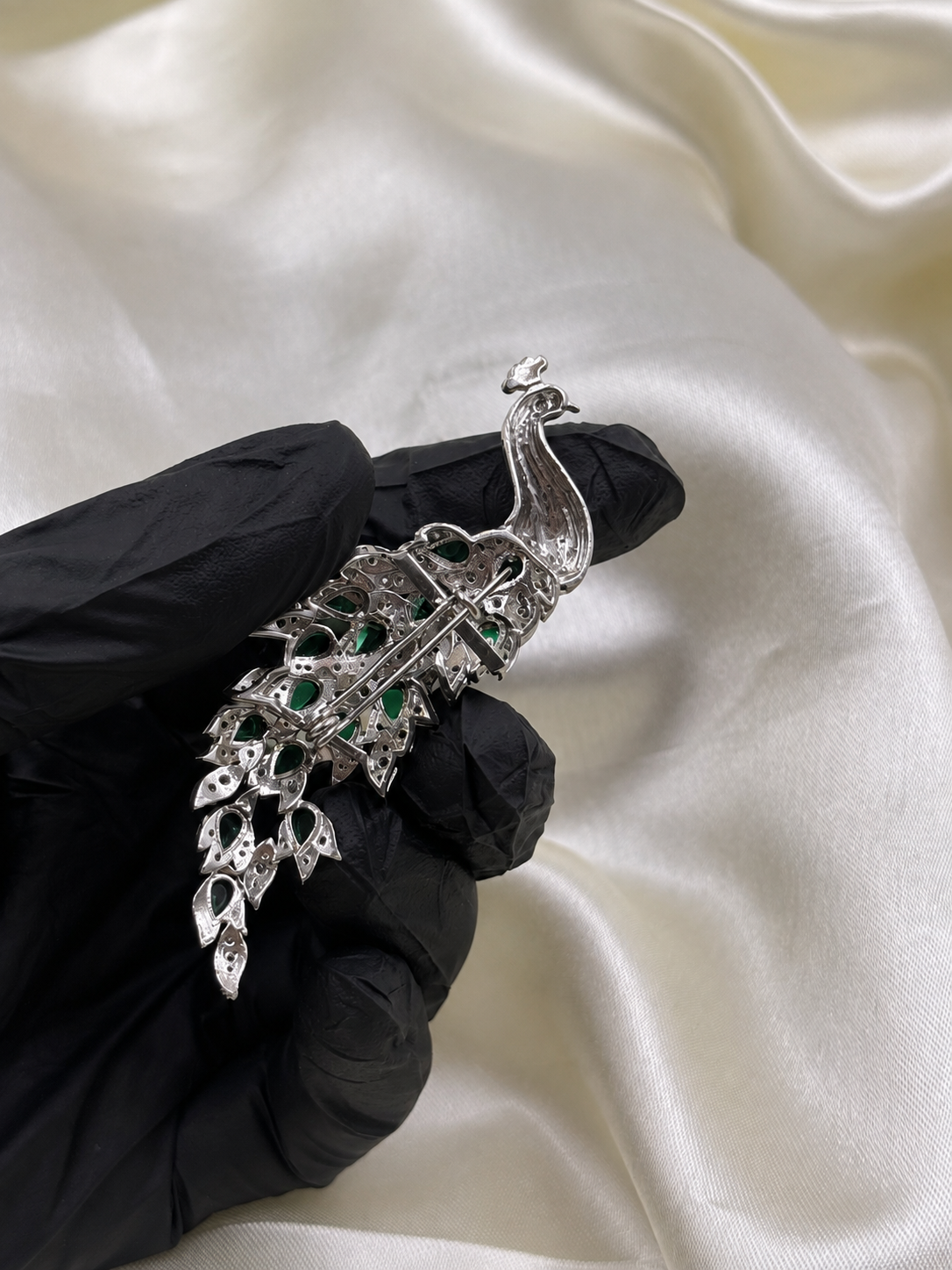Majestic Peacock Statement Brooch for Men