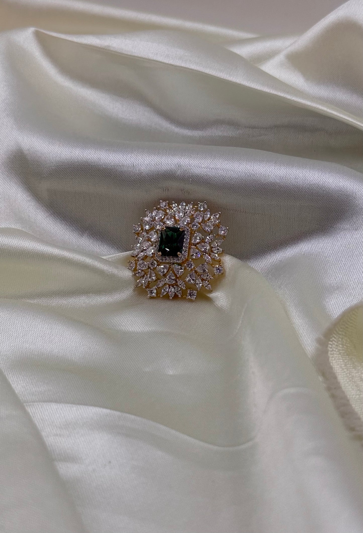 22KT Gold-Plated Floral Cluster Brooch for Men