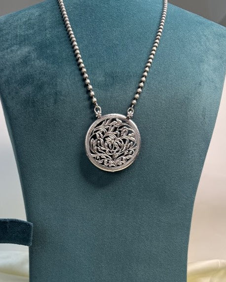 Tree of Life Oxidised Pendant Necklace Set