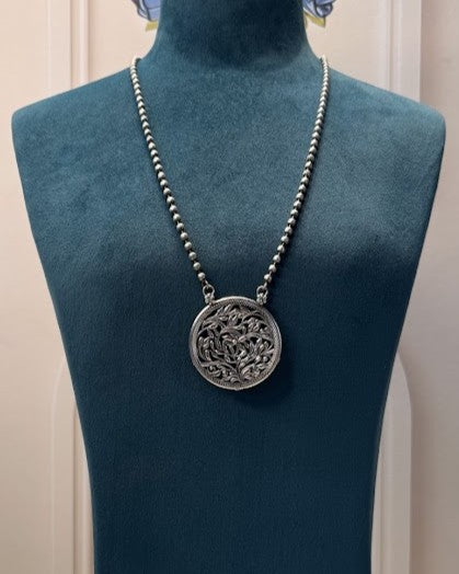 Tree of Life Oxidised Pendant Necklace Set