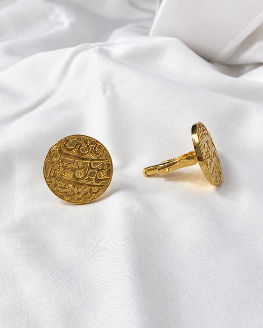 Mughal Coin Cufflinks – 22kt Gold-Plated