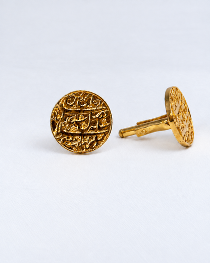 Mughal Coin Cufflinks – 22kt Gold-Plated