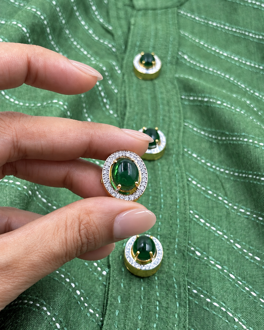 Oval Halo Detachable Shirt Buttons Covers