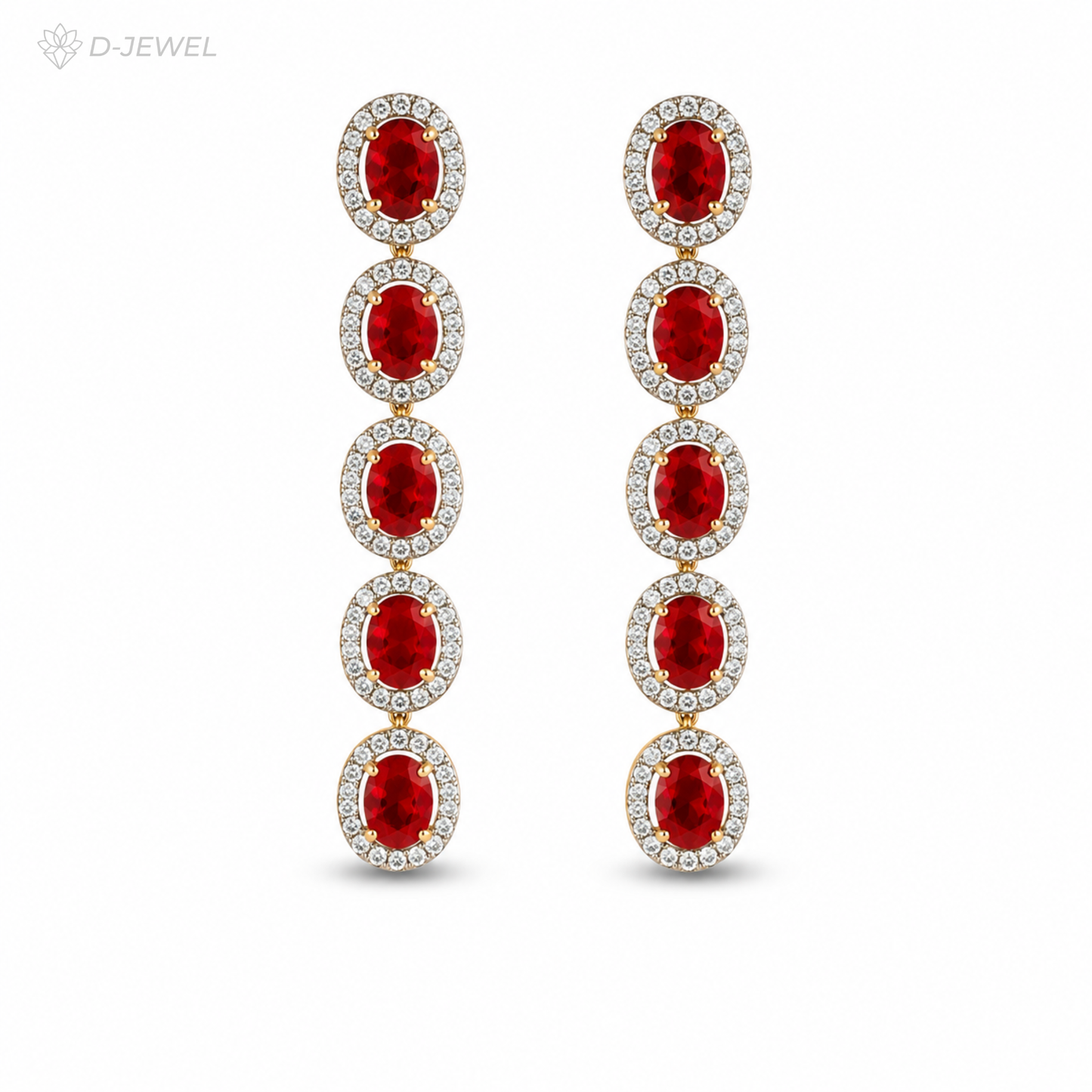Red Cocktail Drop Earrings