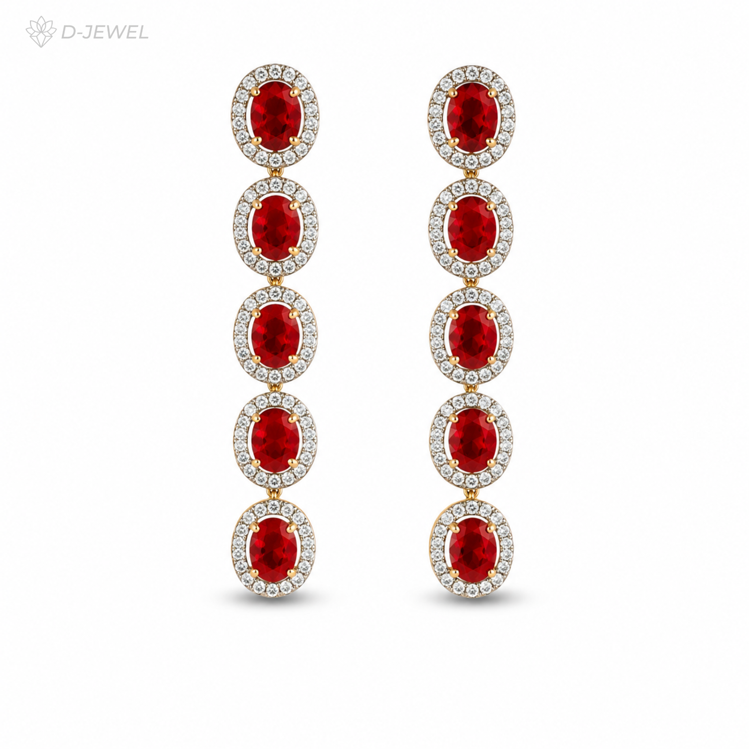 Red Cocktail Drop Earrings