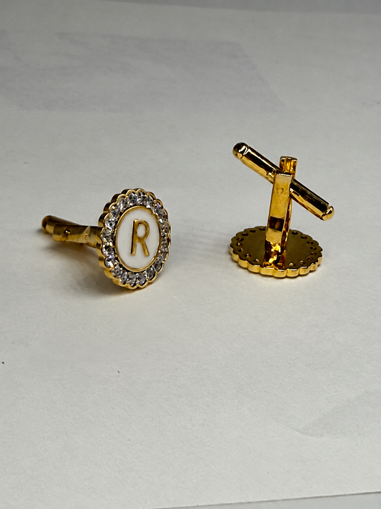 Personalised Initial Halo Cufflinks